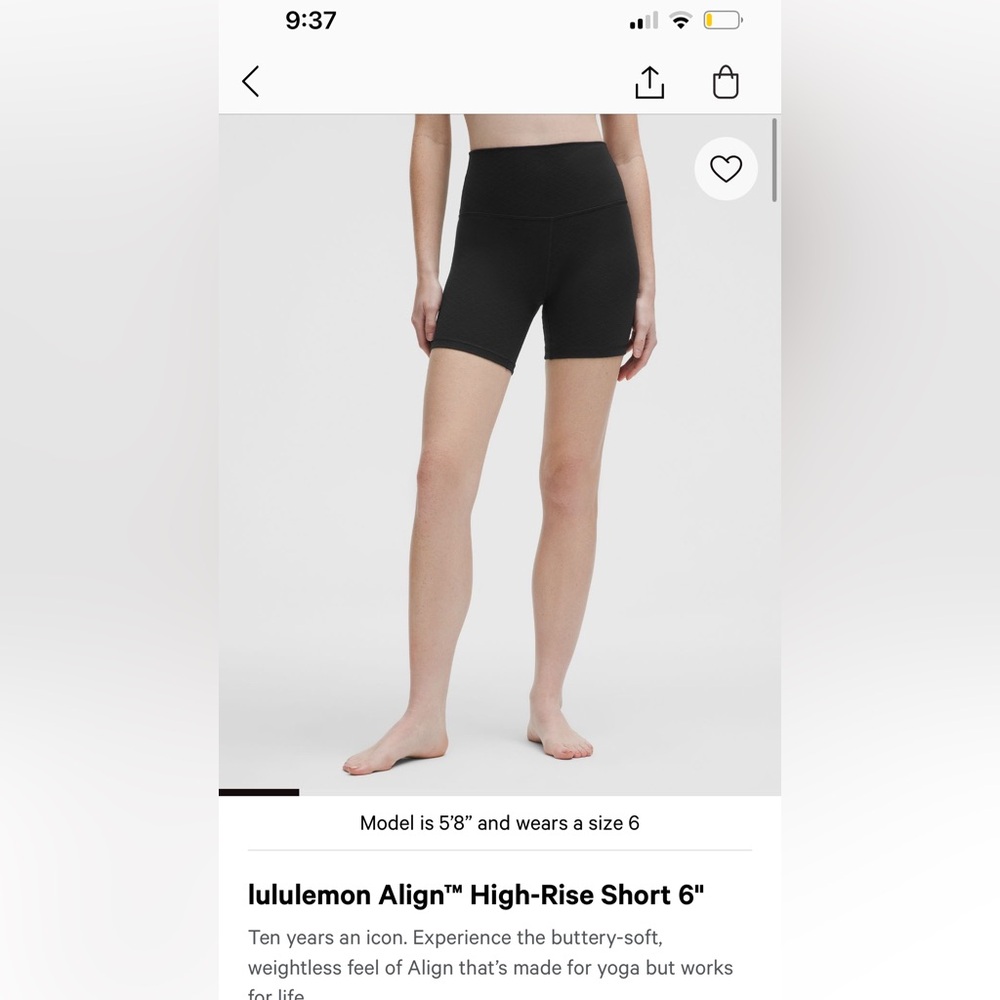 Lululemon align 6” short